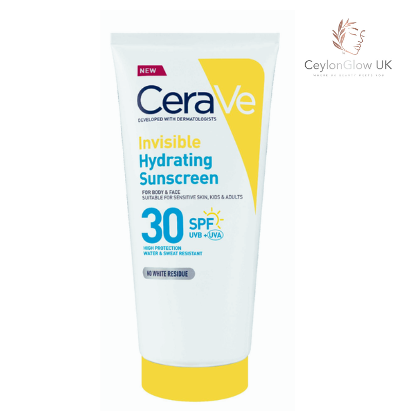 CeraVe Invisible Hydrating Sunscreen SPF 30 – 75ml / 177ml – in Sri Lanka