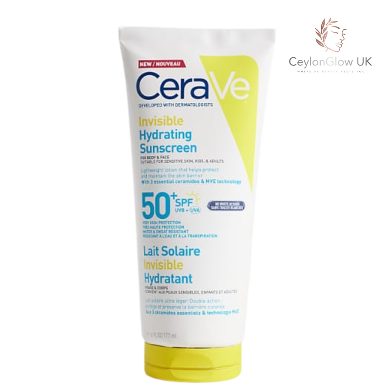CeraVe Invisible Hydrating Sunscreen SPF 50 – 75ml / 177ml | In Sri Lanka